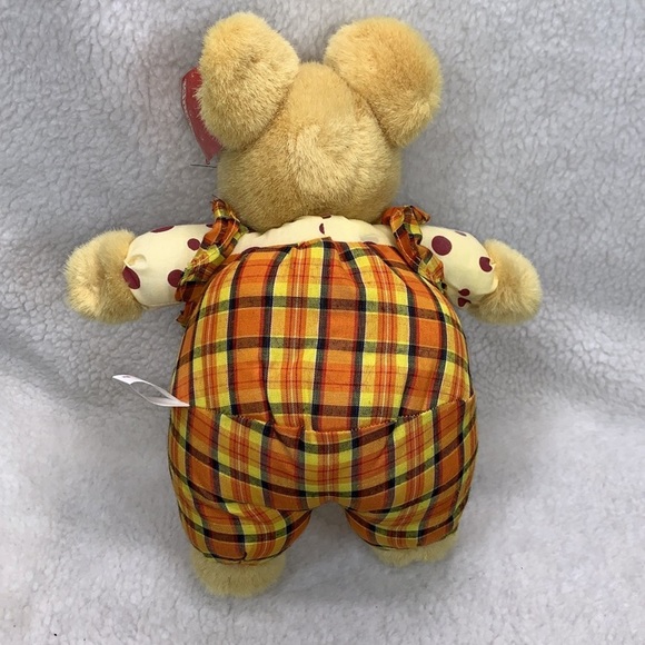 King Plush Mouse plush animal 14" 1998 plaid vintage with paper tag - Picture 12 of 12